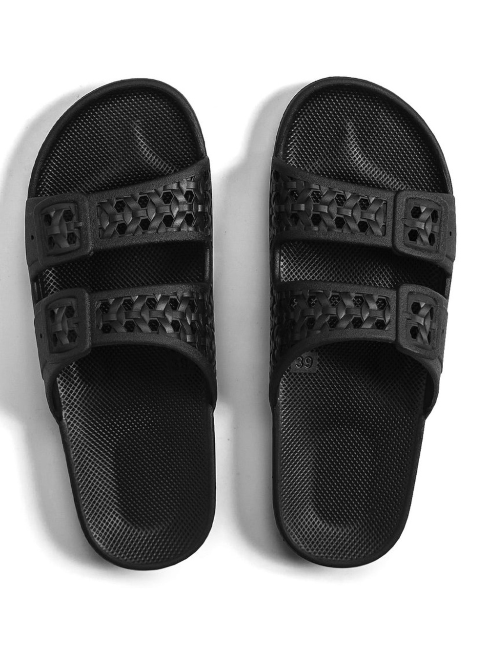 Freedom Moses Paz Black Slides Women’s size 7/8 - Picture 2 of 8